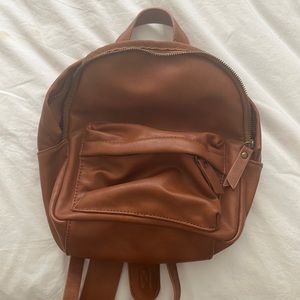 Mini leather backpack